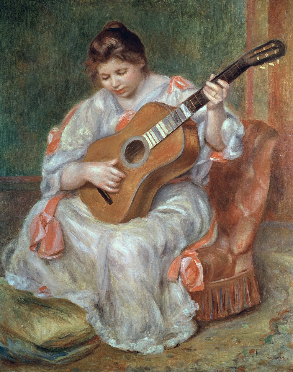 De gitarist, 1897 door Pierre Auguste Renoir