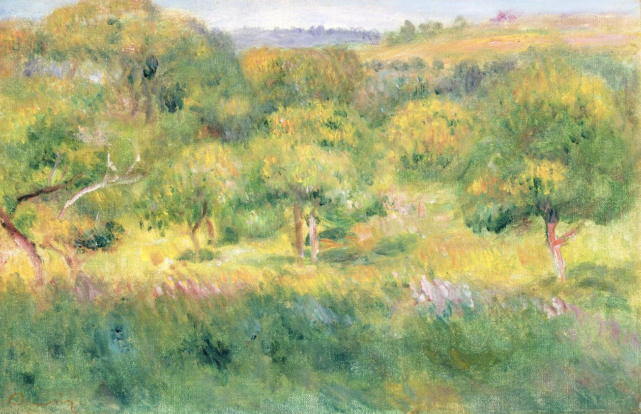 De rand van een bos in Bretagne, 1893 door Pierre Auguste Renoir