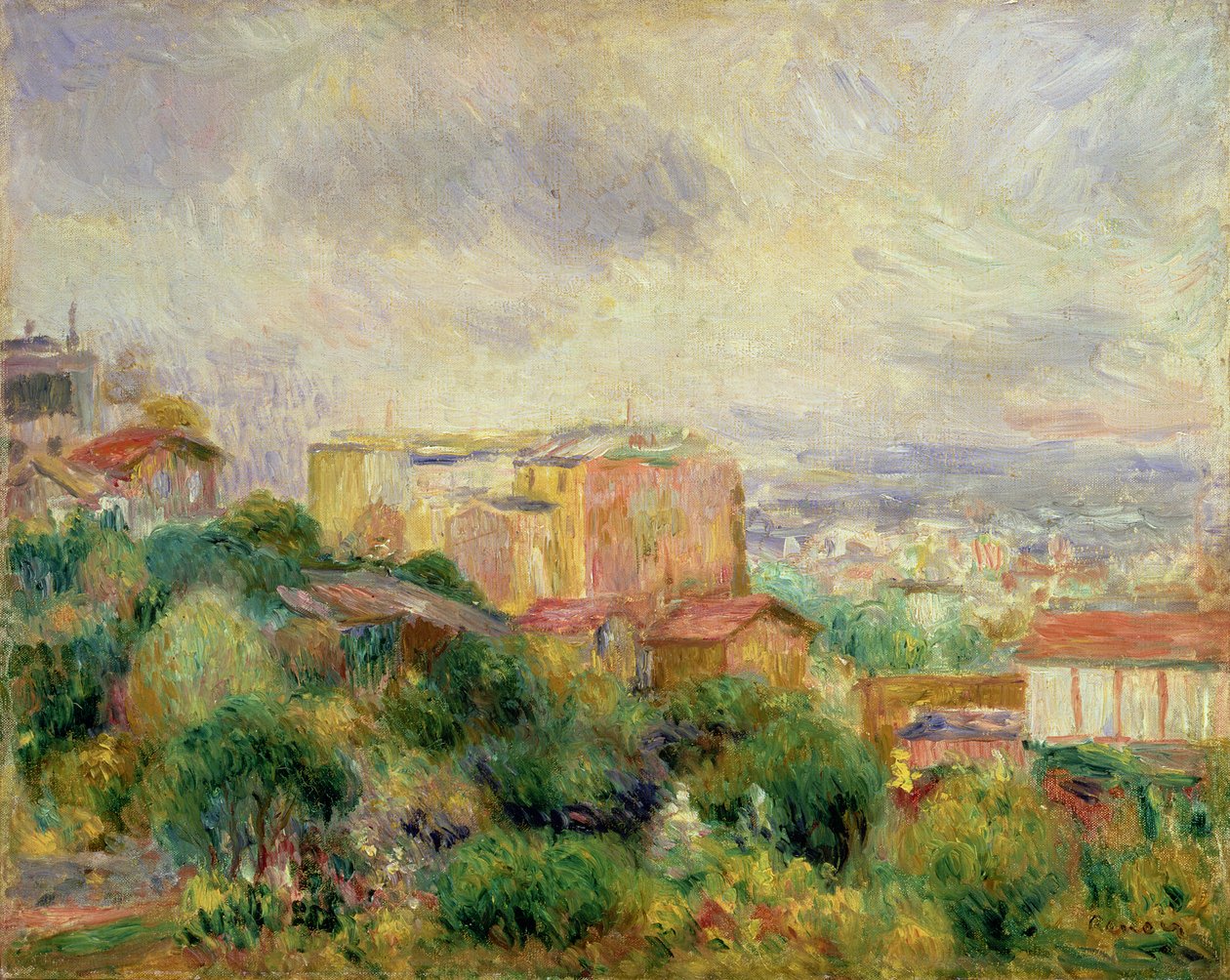 Uitzicht vanaf Montmartre, 1892 door Pierre Auguste Renoir