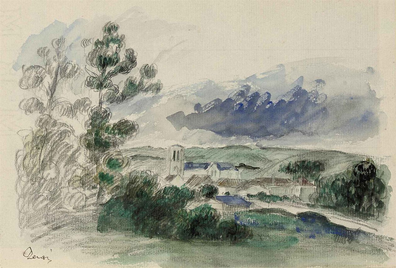 Dorp door Pierre Auguste Renoir