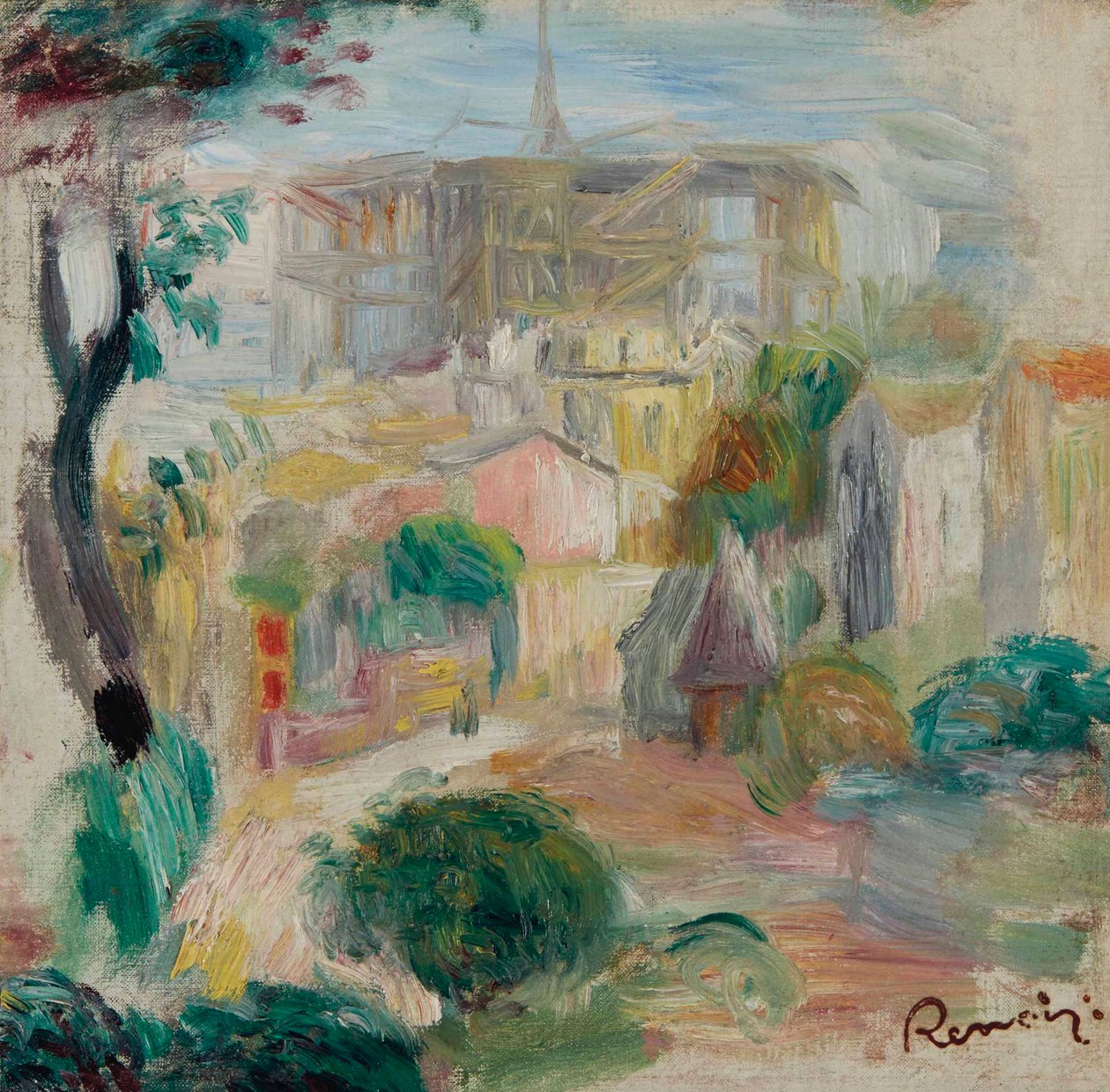 Vue du Sacré-Cœur door Pierre Auguste Renoir