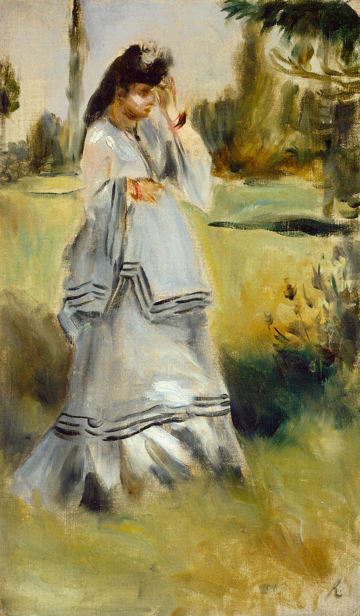 Vrouw in een park, 1866 door Pierre Auguste Renoir