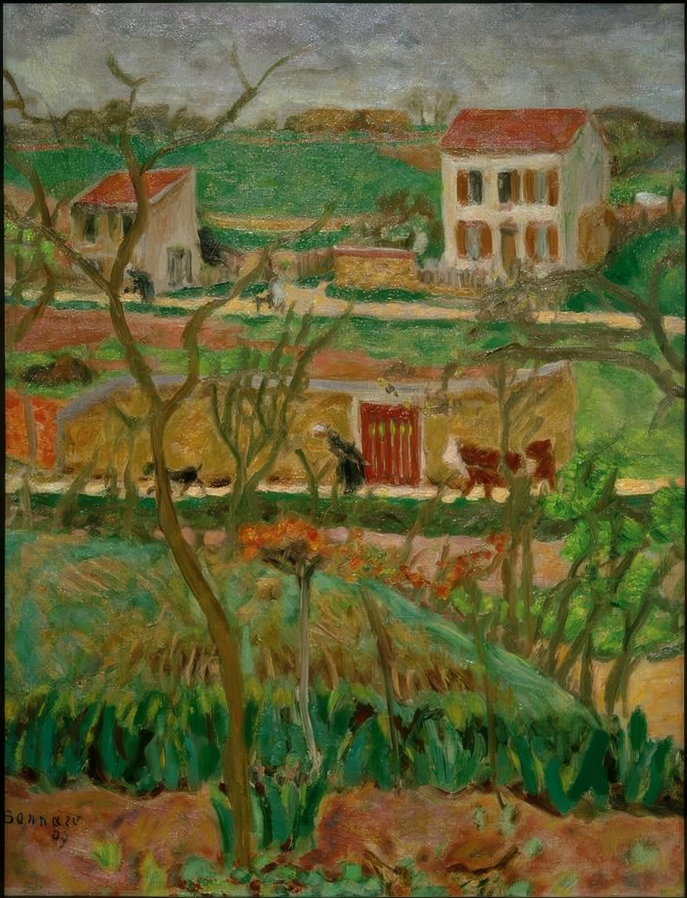 Regenachtig landschap (Vernouillet) door Pierre Bonnard