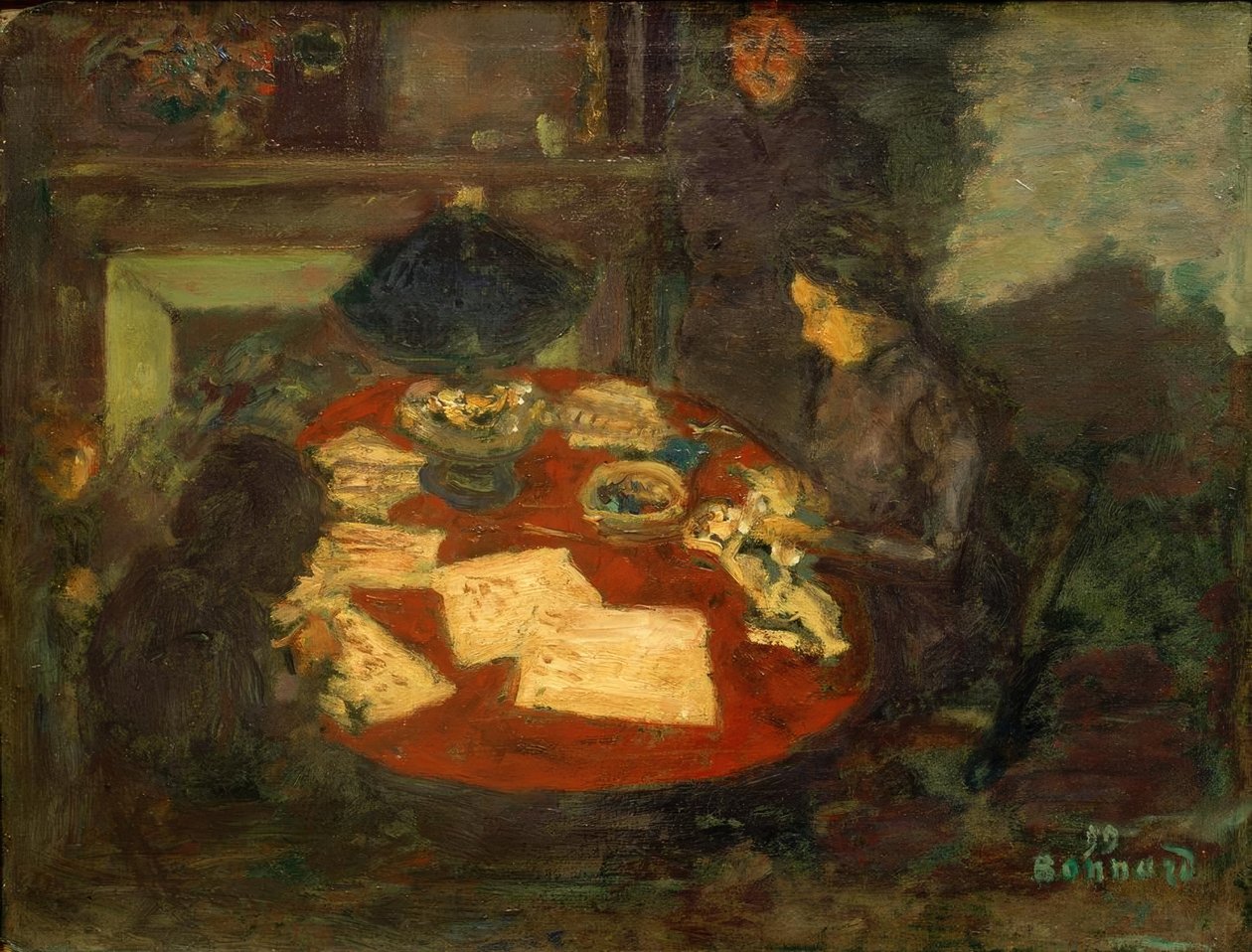 Onder de lamp door Pierre Bonnard