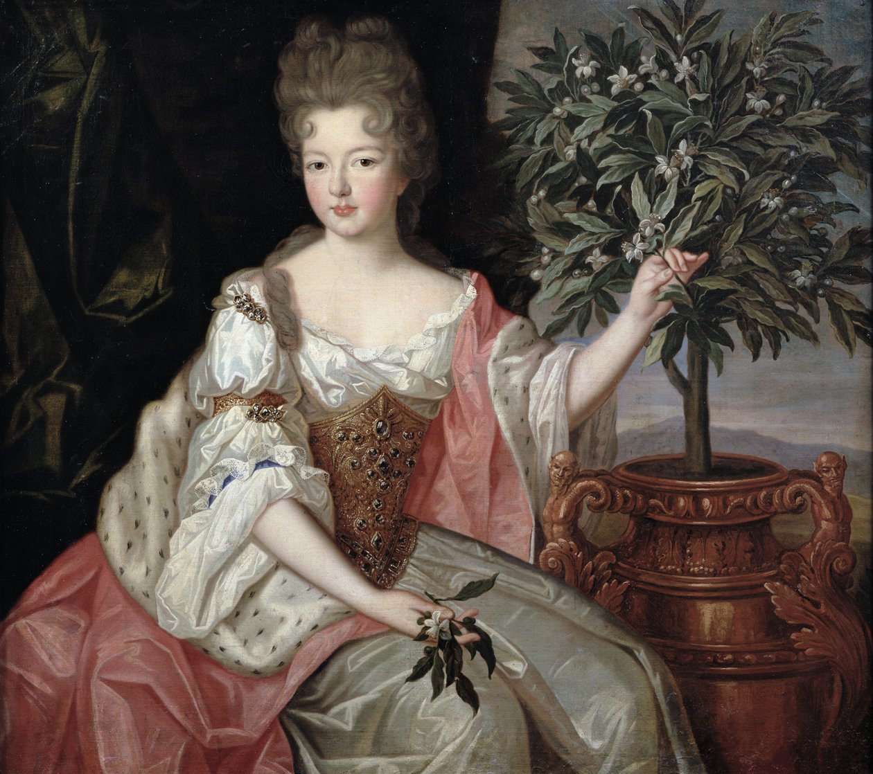 Portret van Francoise Marie de Bourbon, Hertogin van Orleans door Pierre Gobert