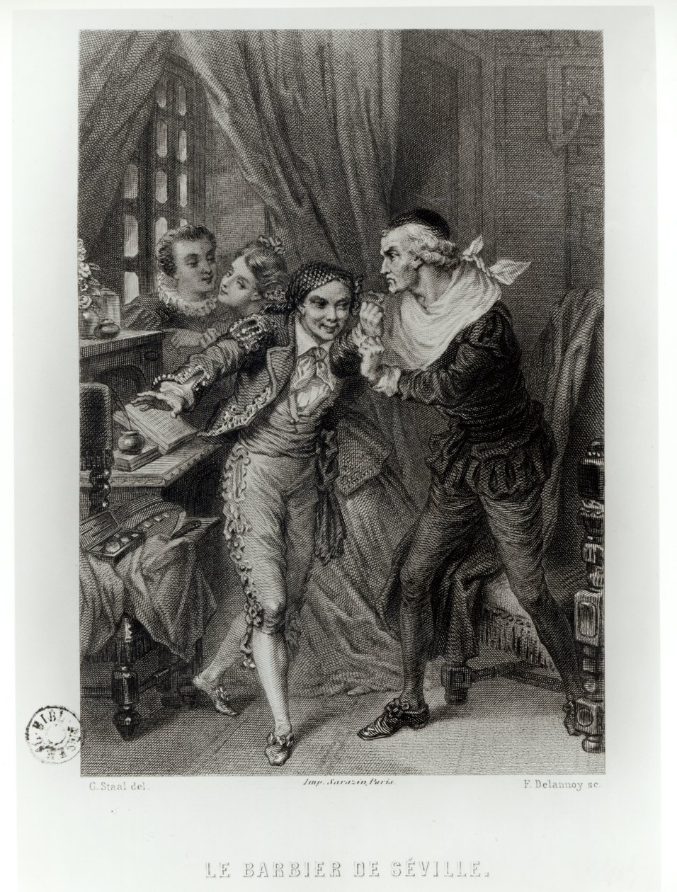 Figaro, illustratie uit Act III Scene 12 van 