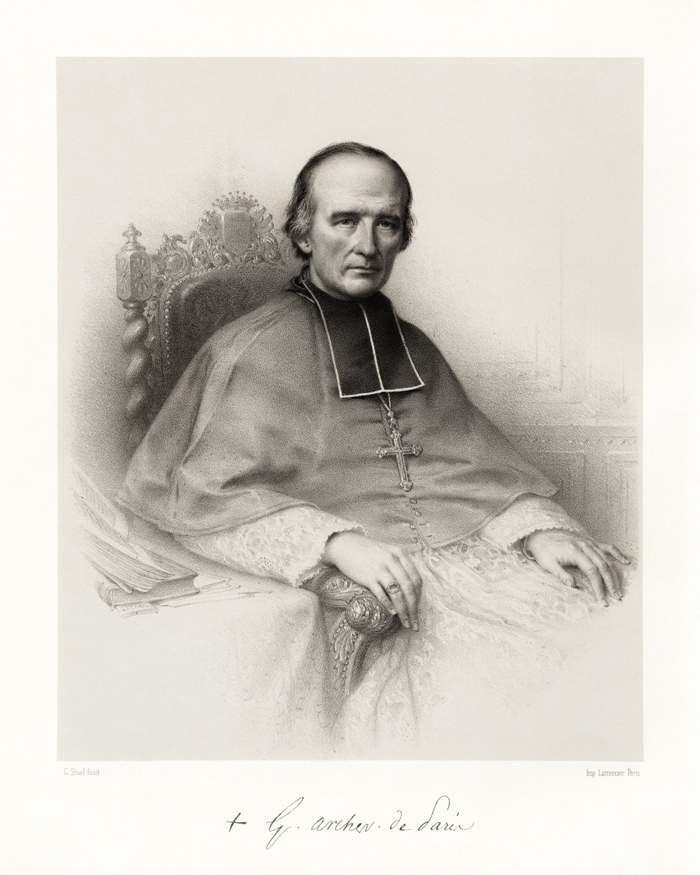 Georges Darboy door Pierre Gustave Eugene Staal