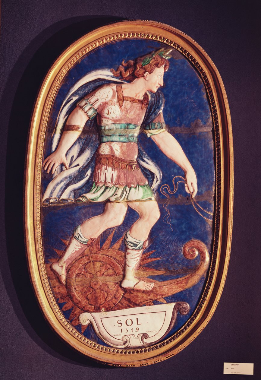 Plaquette met afbeelding van Apollo, 1559 door Pierre I Courteys