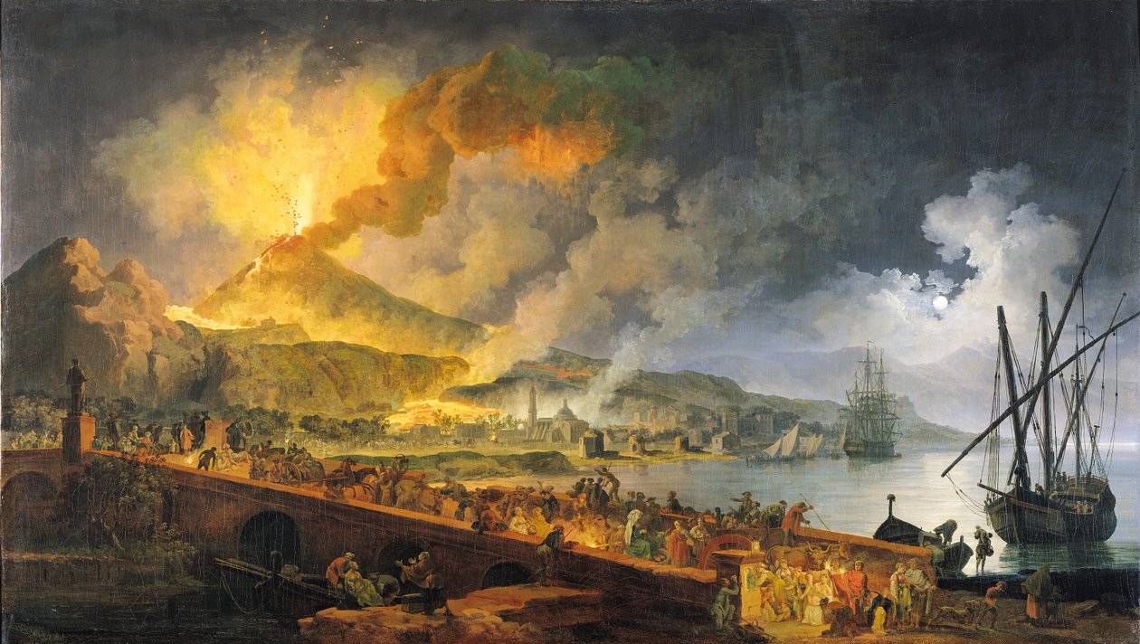 Uitbarsting van de Vesuvius in 1771, 1779 door Pierre Jacques Volaire