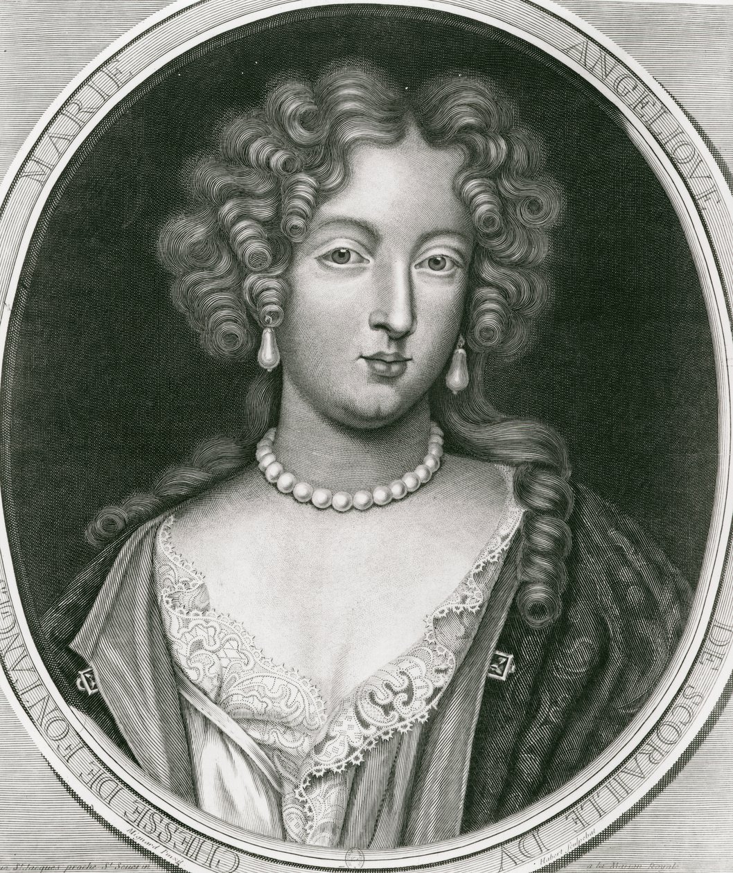 Portret van Marie Angelique de Scoraille, hertogin van Fontanges (1661-81) door Pierre Mignard