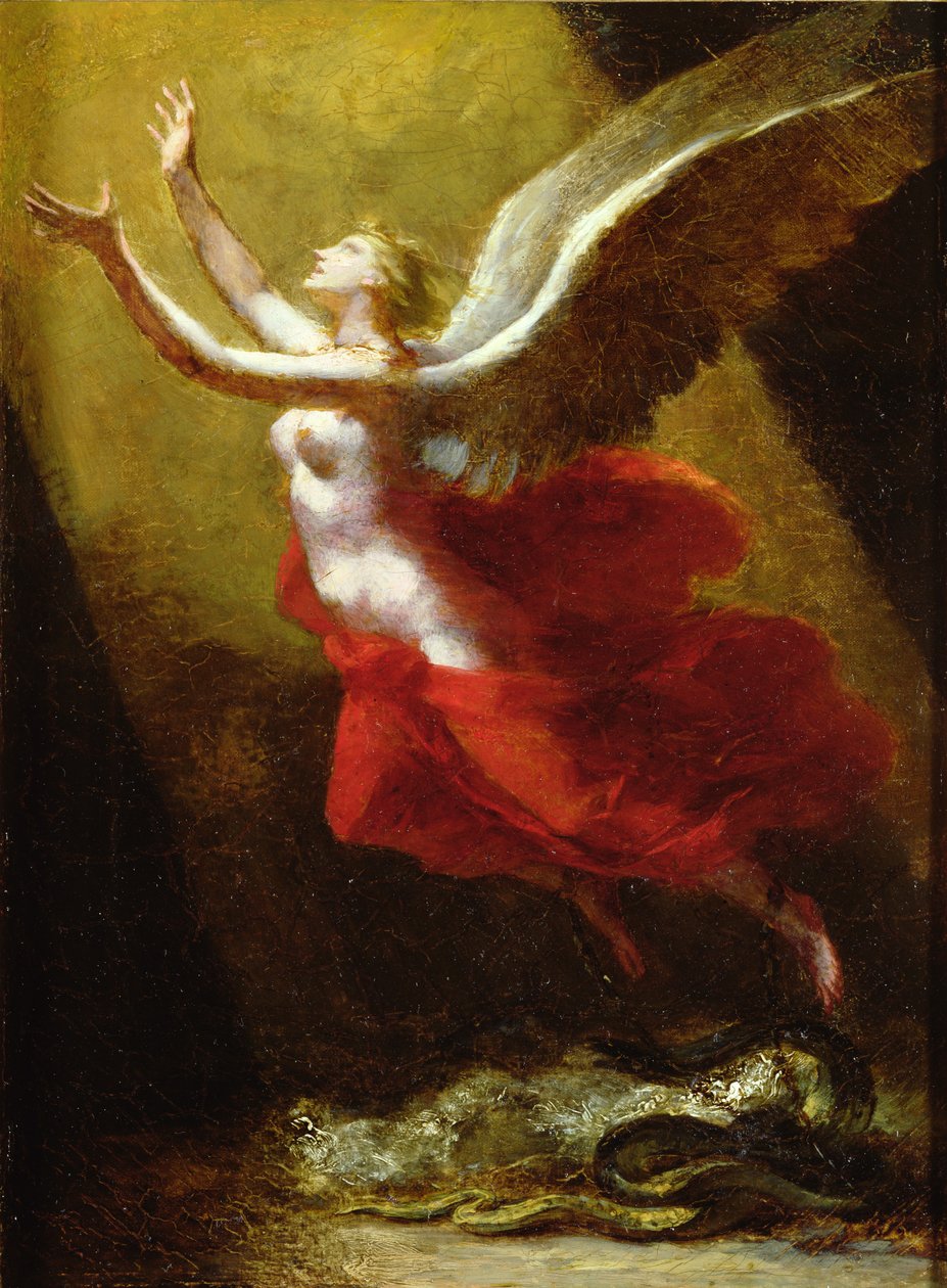 Studie voor De ziel die de banden met de aarde verbreekt, c.1822 door Pierre Paul Prudhon