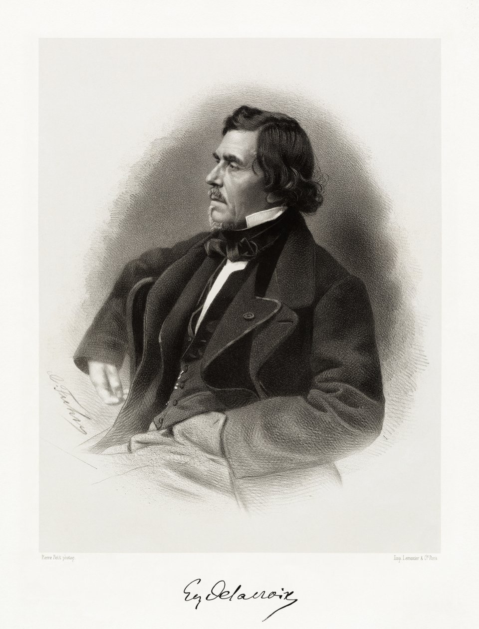 Ferdinand Victor Eugène Delacroix door Pierre Petit