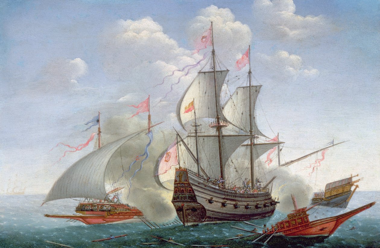 Een Zeeslag op Zee door Pierre Puget