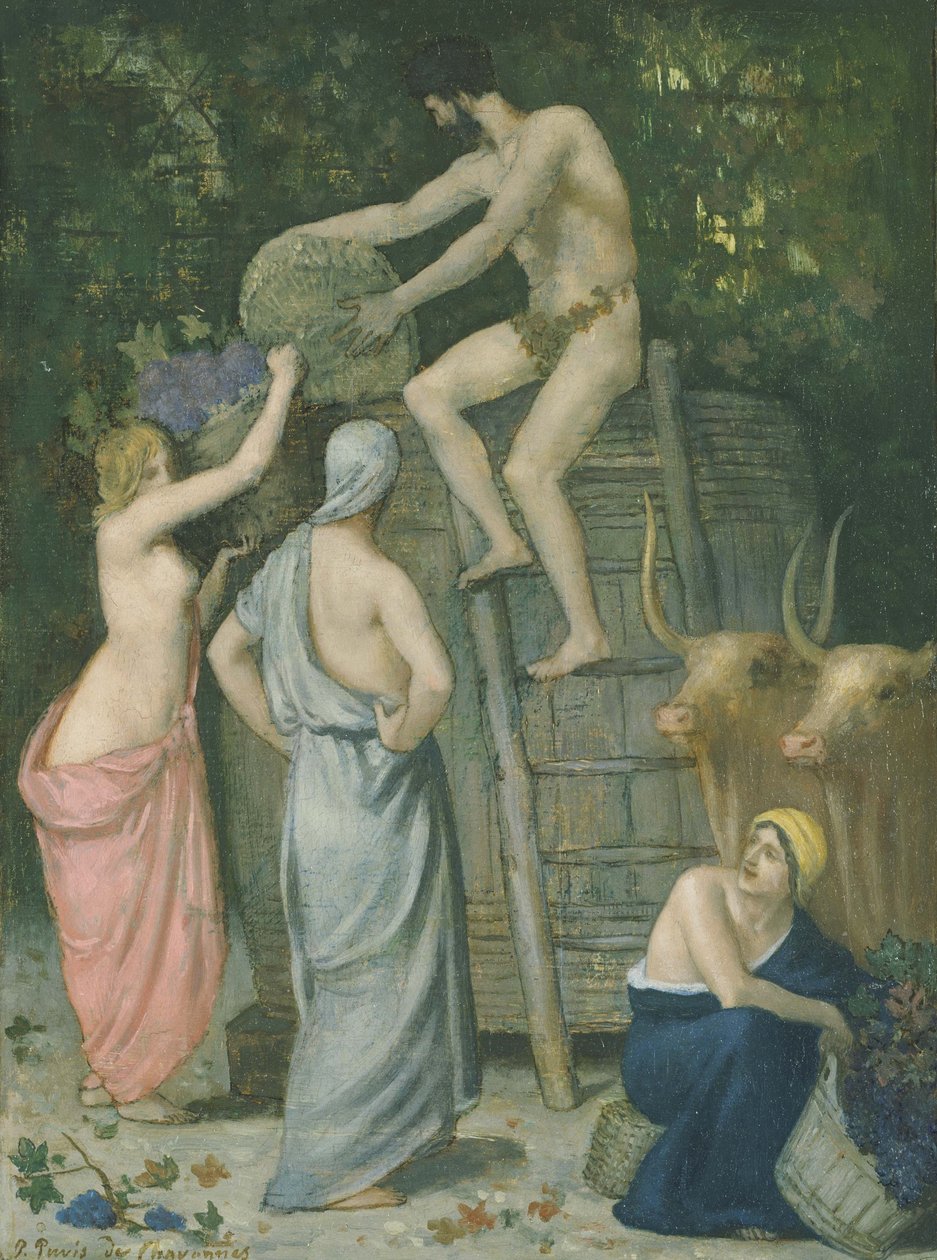 De wijnpers door Pierre Puvis de Chavannes