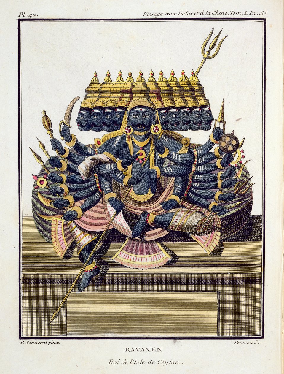 Ravana, demonenkoning van Ceylon, uit 