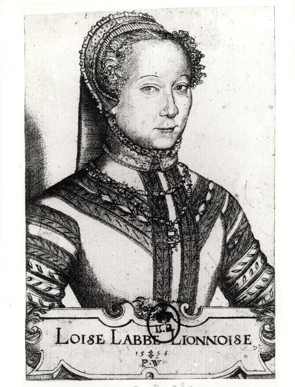 Louise Labe (ca. 1524-66) La Belle Cordiere, 1555 door Pierre Woeiriot de Bouzey