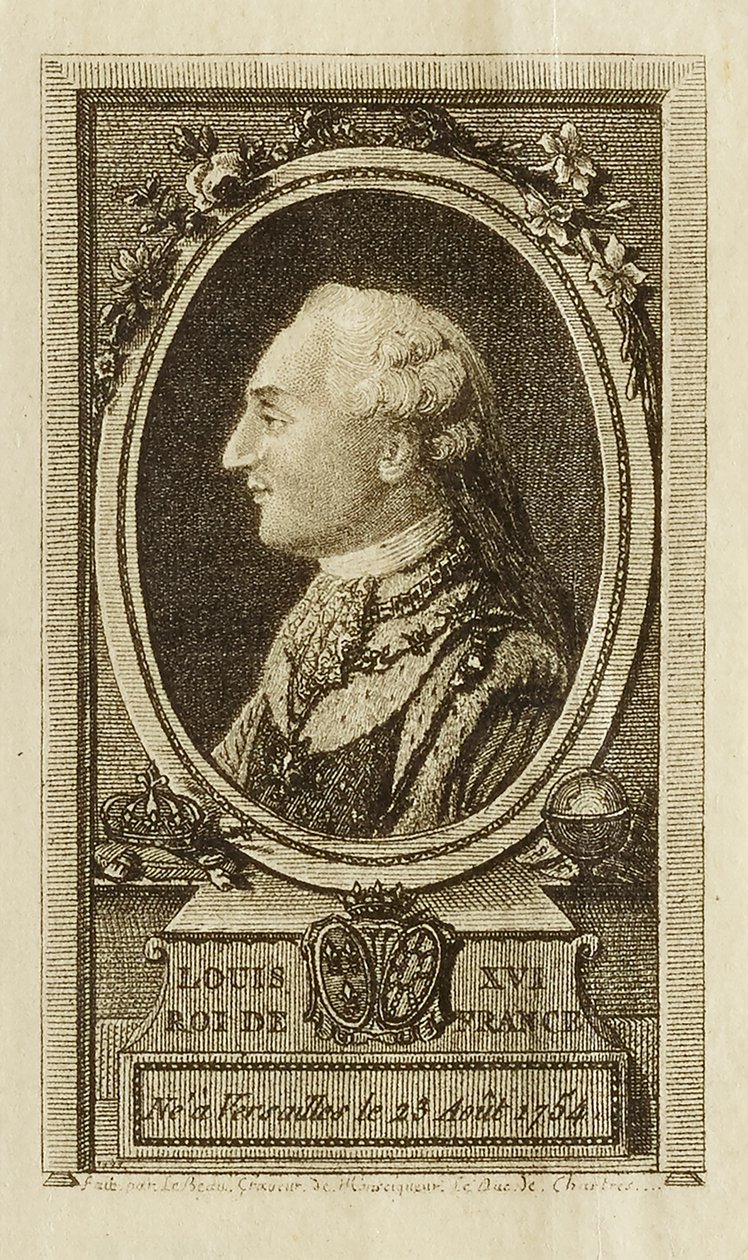 Lodewijk XVI-Koning van Frankrijk door Pierre Adrien Le Beau