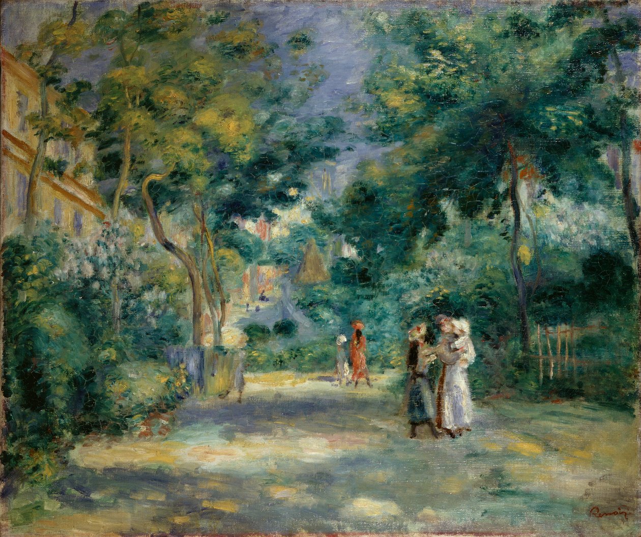 Een tuin in Montmartre, 1890-1899 door Pierre Auguste Renoir