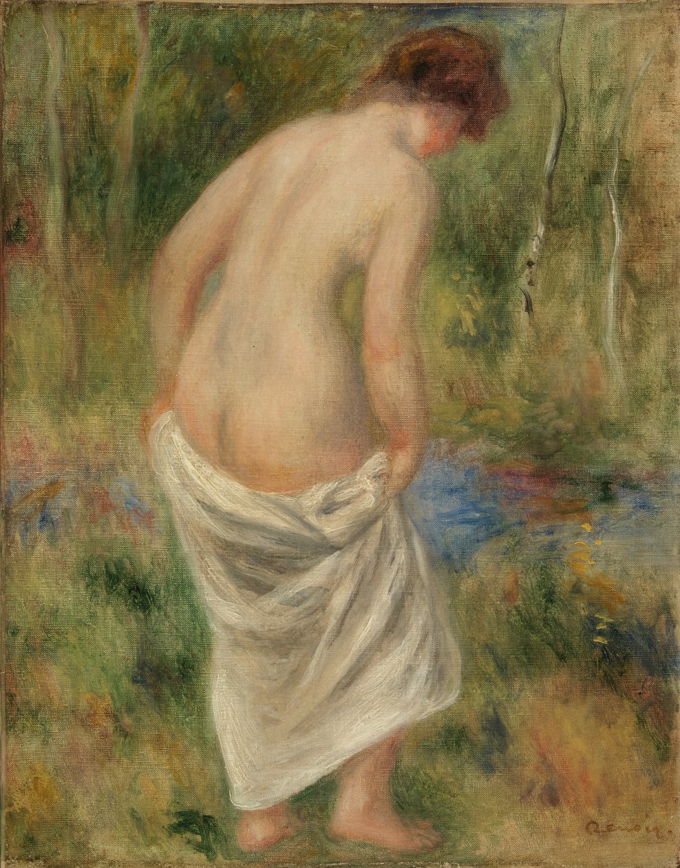 Na het bad door Pierre Auguste Renoir