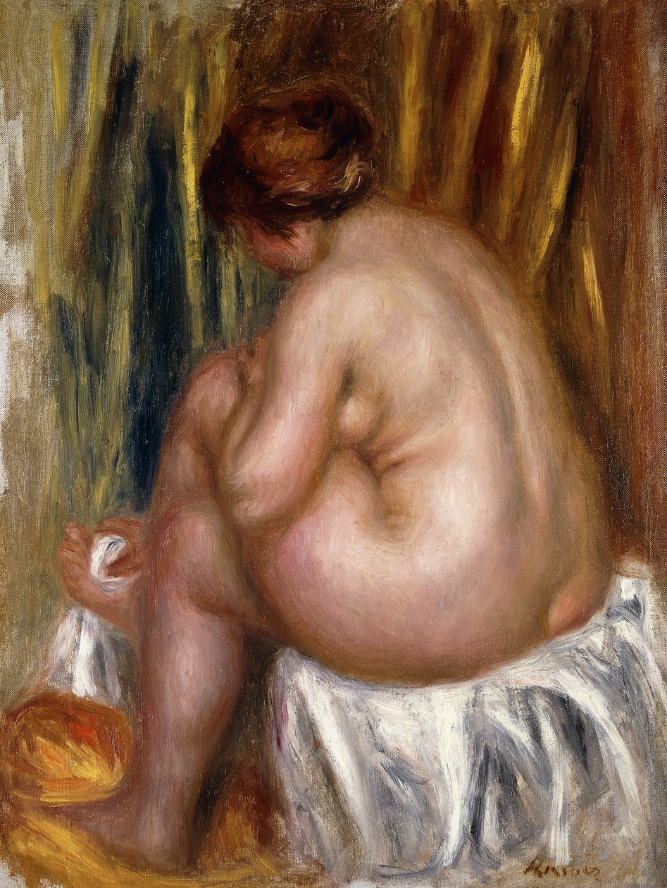 Na het bad door Pierre Auguste Renoir