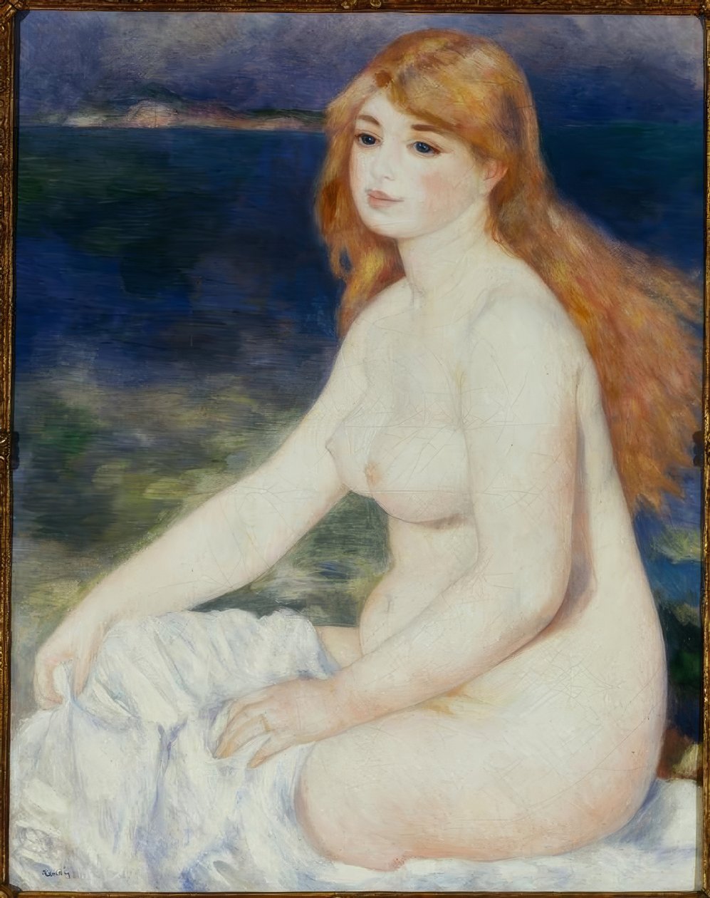 Blonde badende door Pierre Auguste Renoir