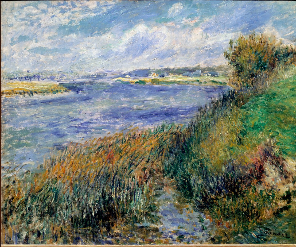Oevers van de Seine in Champrosay door Pierre Auguste Renoir