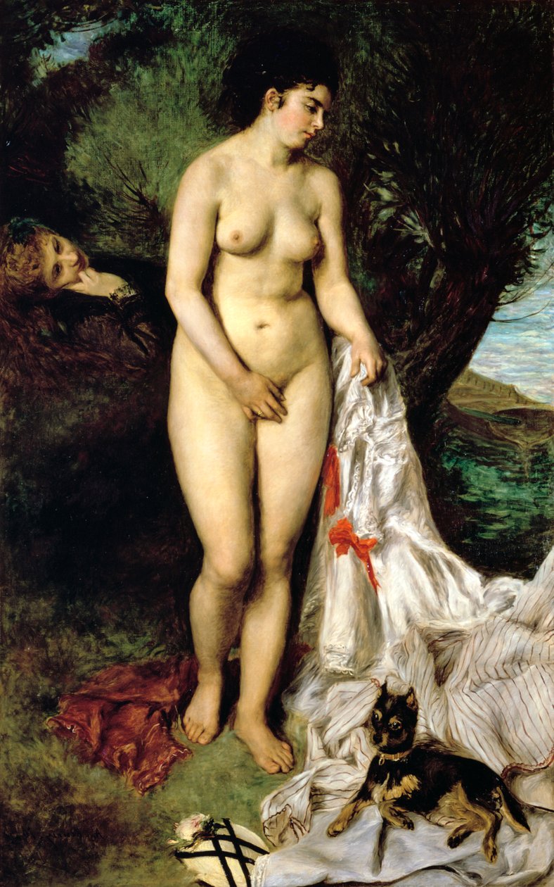 Bader La Baigneuse au griffon, 1870 door Pierre Auguste Renoir