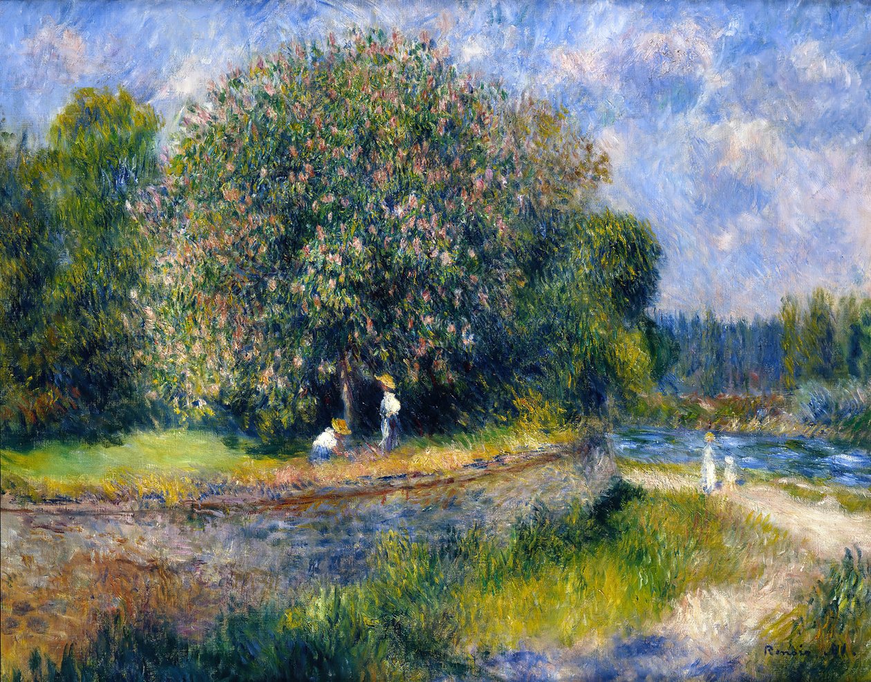 Bloeiende kastanjeboom door Pierre Auguste Renoir
