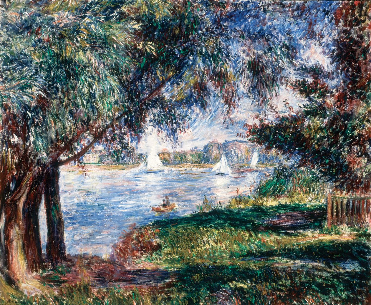 Bougival, 1888 door Pierre Auguste Renoir