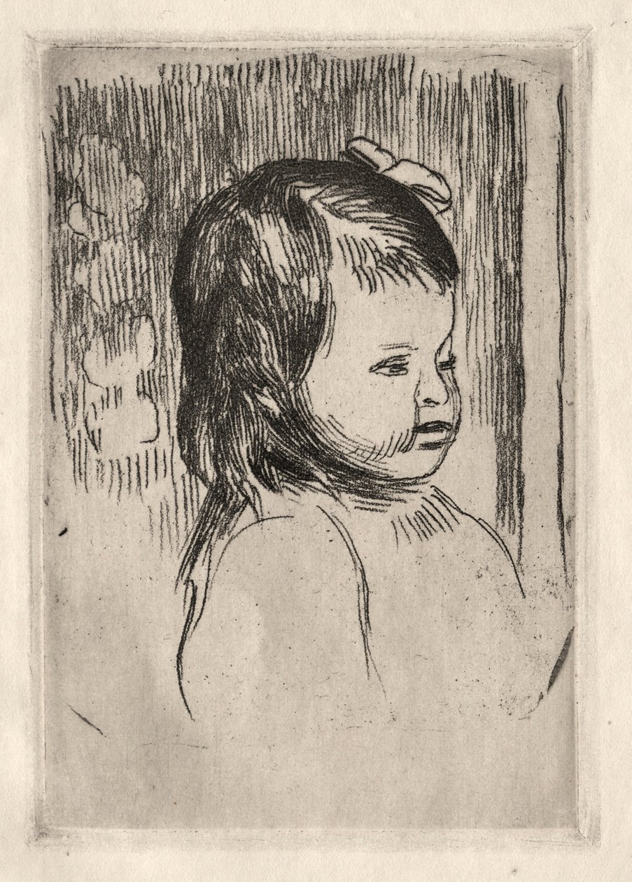 Buste van een kind, naar rechts gedraaid door Pierre Auguste Renoir