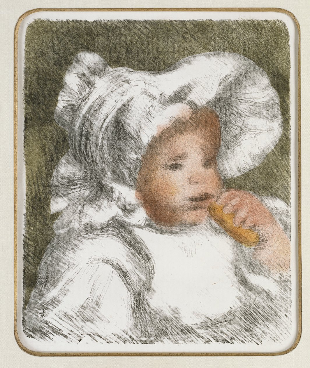 Kind met een koekje, ca. 1888-89 door Pierre Auguste Renoir