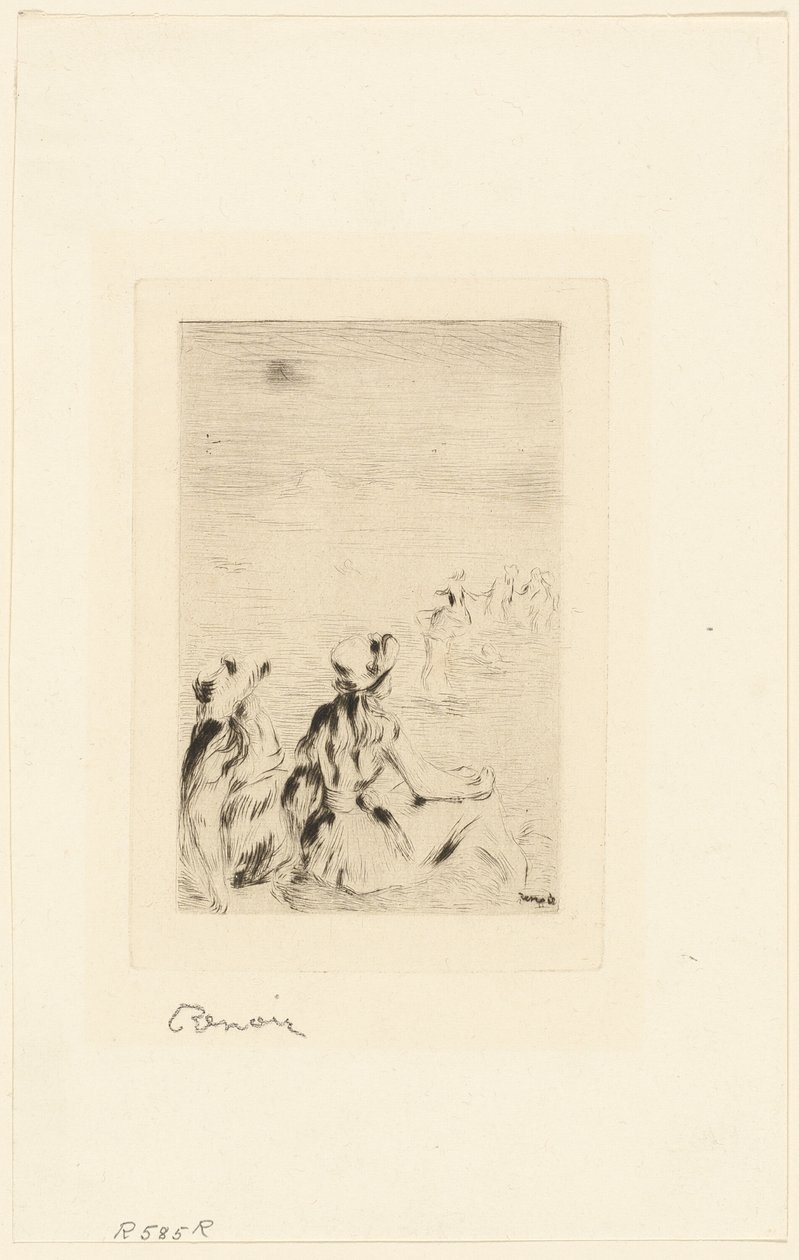 Kinderen op het Strand, Berneval door Pierre Auguste Renoir