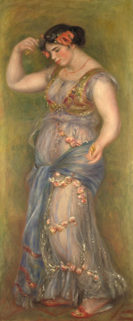 Dansend meisje met castagnetten, 1909 door Pierre Auguste Renoir