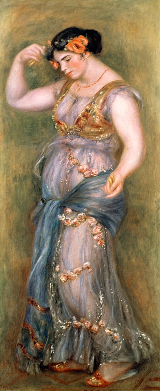 Dansend meisje met castagnetten, 1909 door Pierre Auguste Renoir