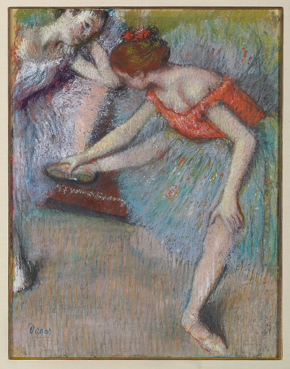 Danseressen, ca. 1896 (pastel op papier) door Pierre Auguste Renoir