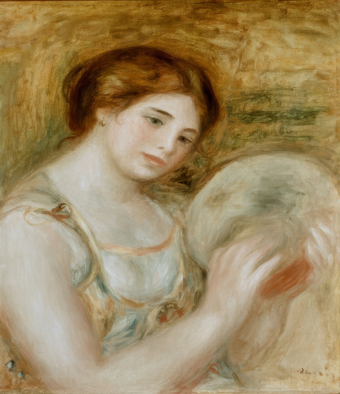 Vrouw met tamboerijn door Pierre Auguste Renoir
