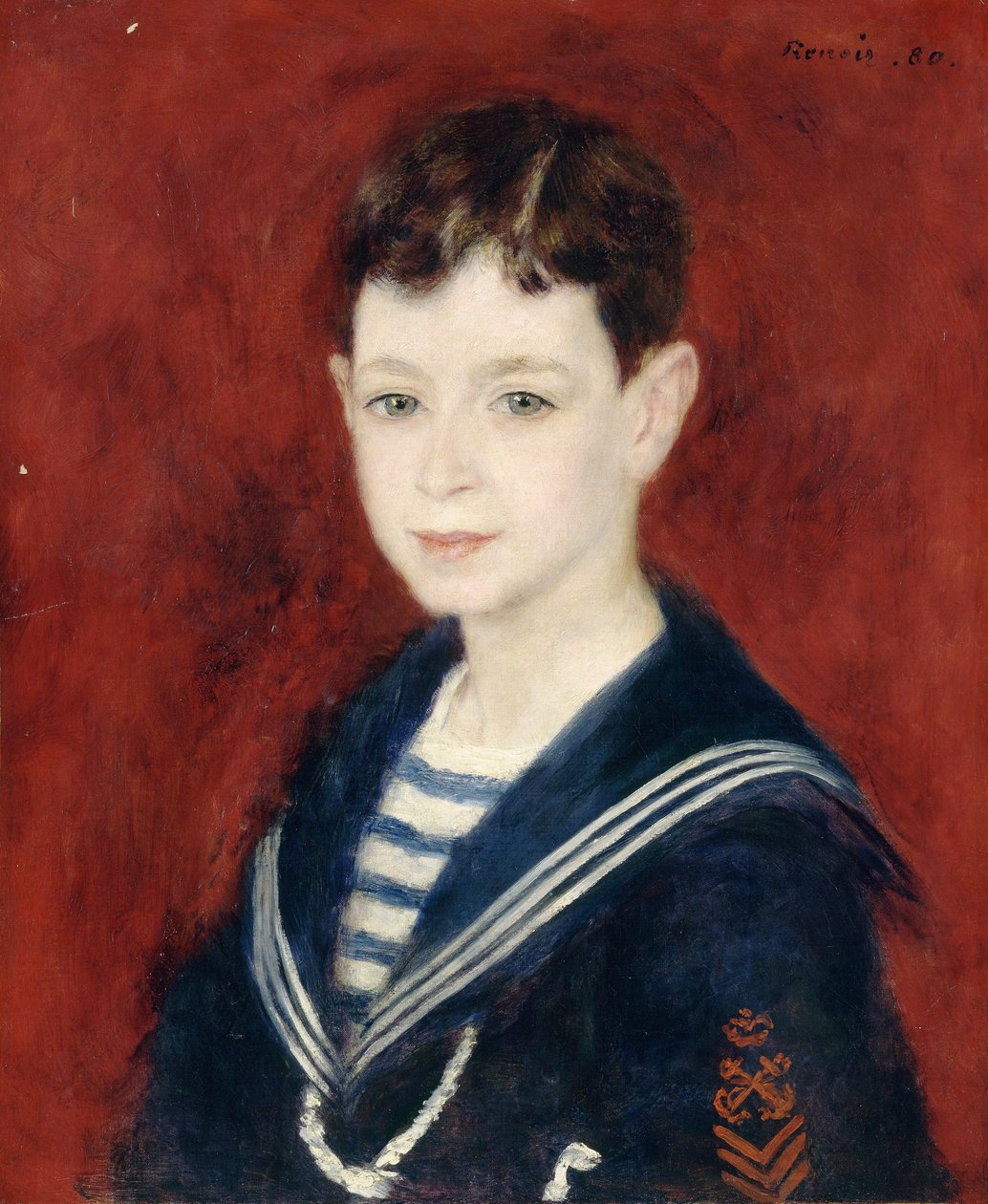 Fernand Halphen als jongen, 1880 door Pierre Auguste Renoir