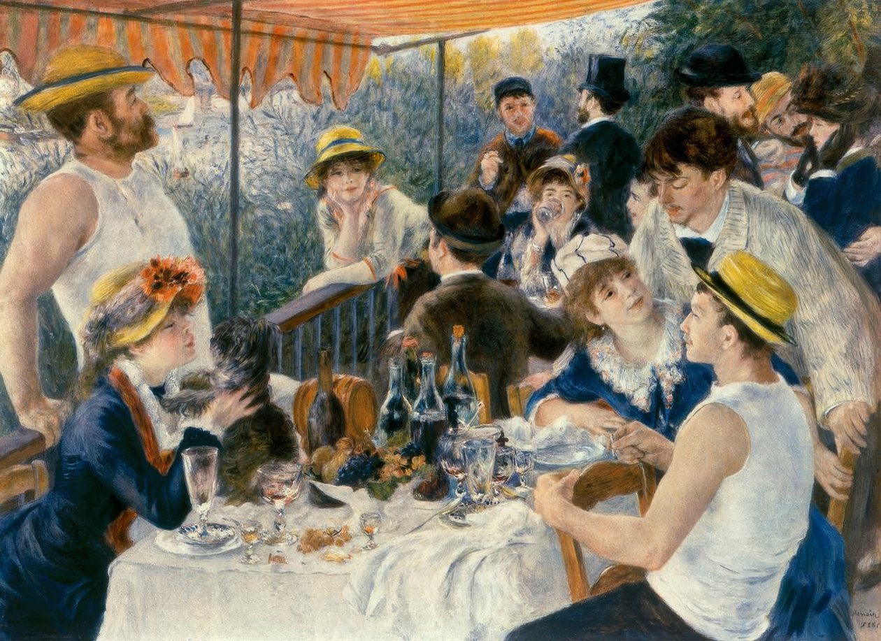 Ontbijt van de roeiers door Pierre Auguste Renoir