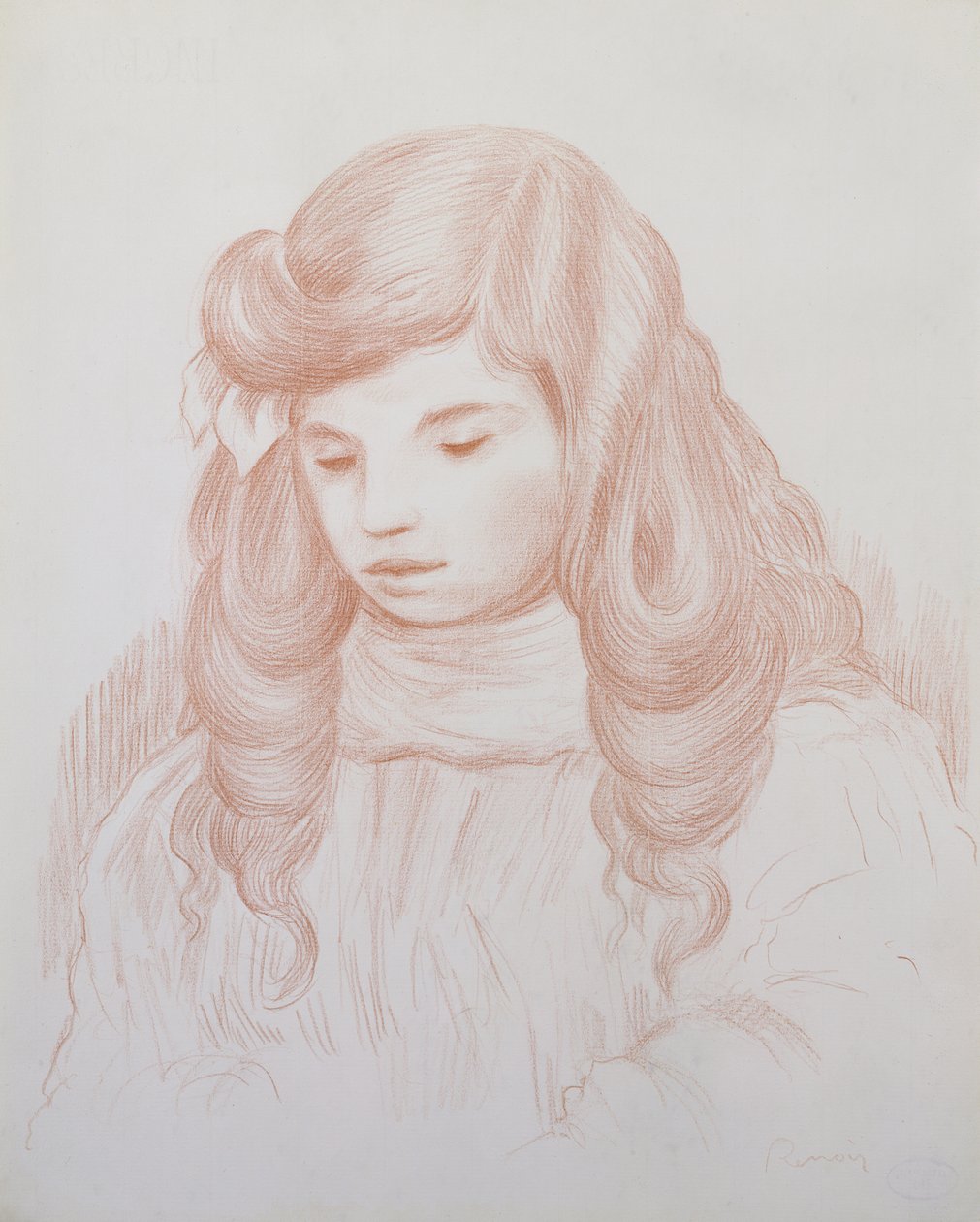 Hoofd van een kind, 1913 door Pierre Auguste Renoir