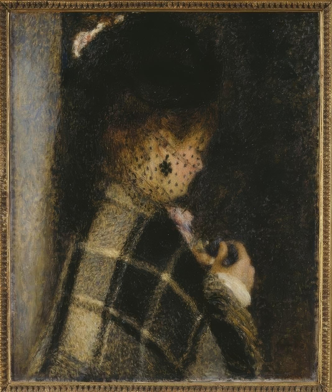 Jonge vrouw met sluier door Pierre Auguste Renoir