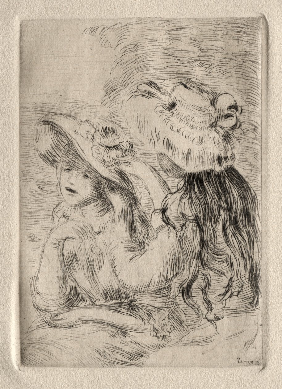 Le Chapeau epinglé (ets) door Pierre Auguste Renoir
