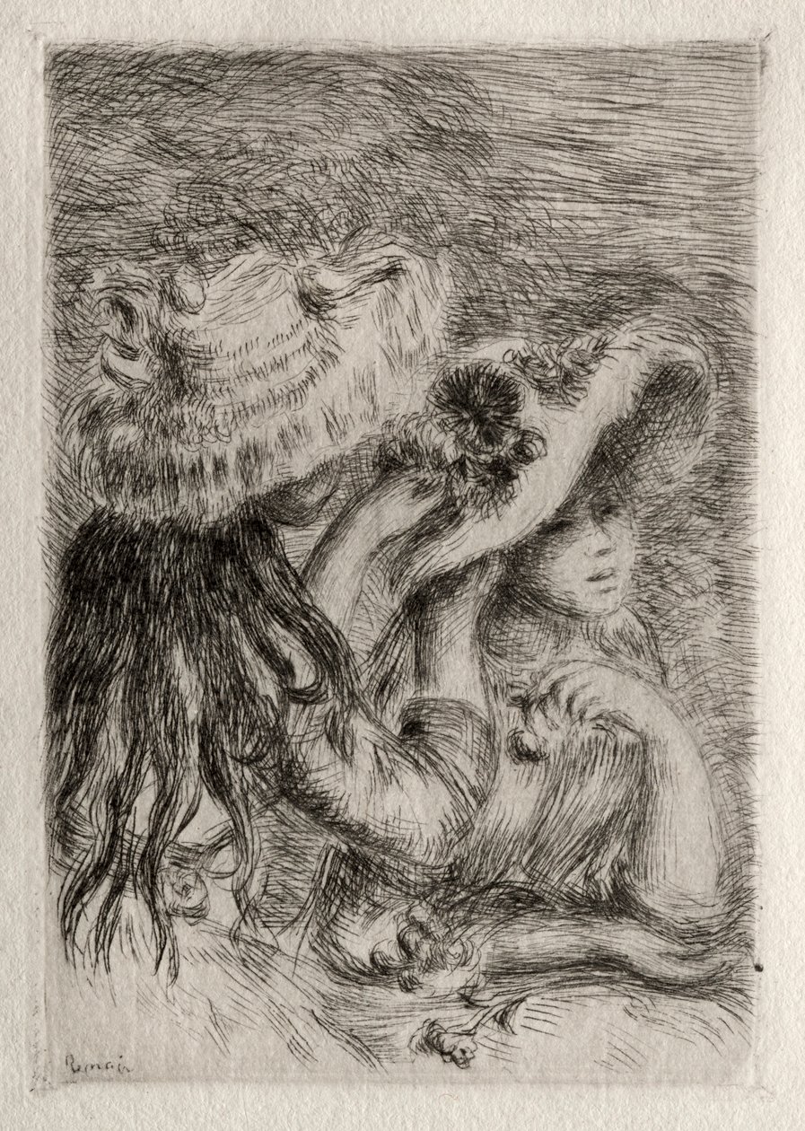 Le Chapeau épinglé door Pierre Auguste Renoir
