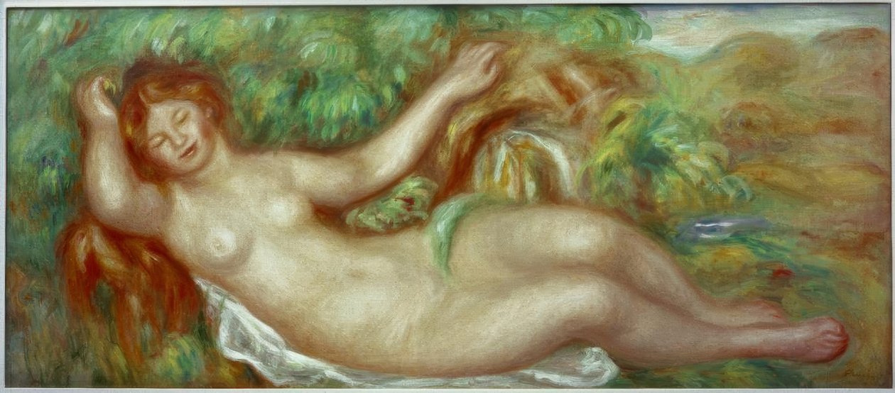 Liggend Naakt (De Bron) door Pierre Auguste Renoir