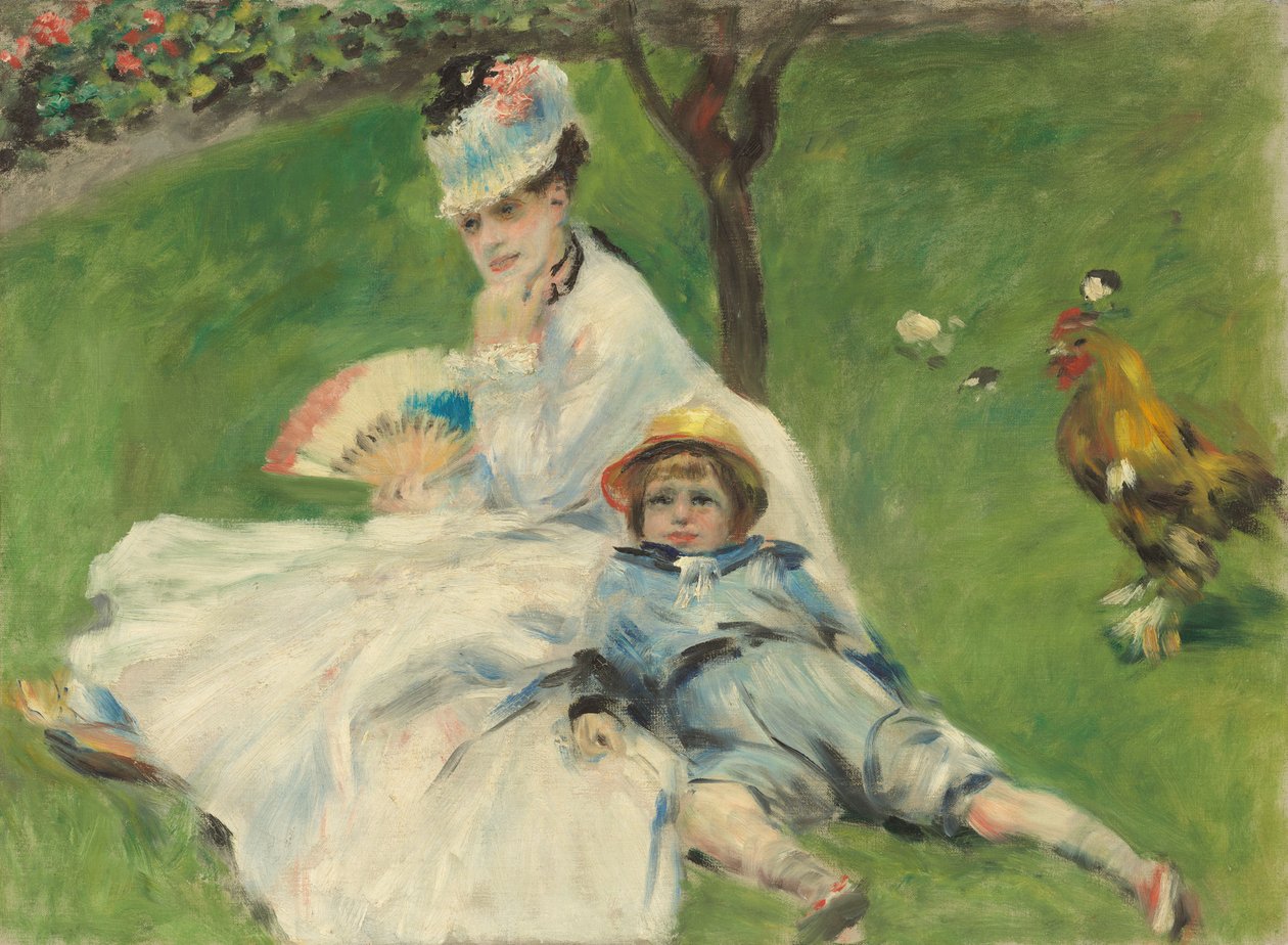 Madame Monet en haar zoon door Pierre Auguste Renoir