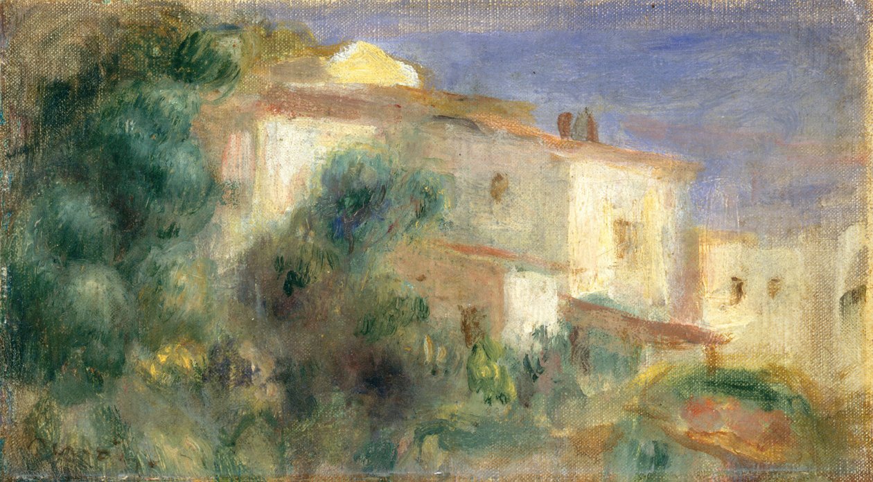 Maison de la Poste, Cagnes door Pierre Auguste Renoir