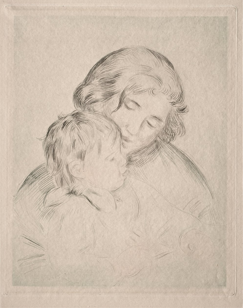 Moeder en Kind door Pierre Auguste Renoir