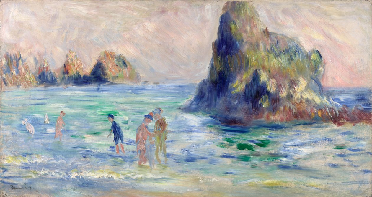 Moulin Huet Baai, Guernsey, ca. 1883 door Pierre Auguste Renoir