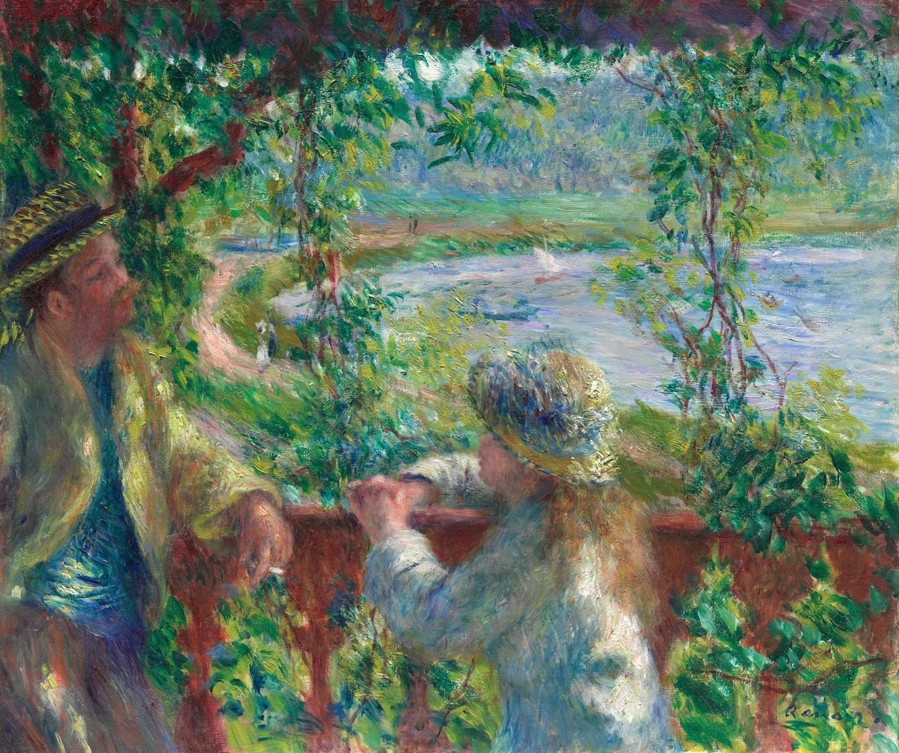 Bij het meer door Pierre Auguste Renoir