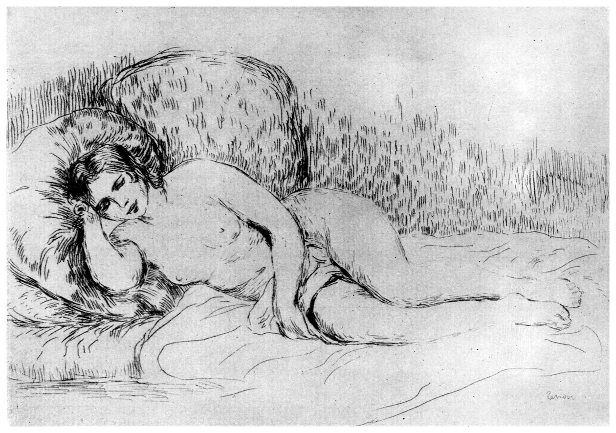 Naakt, ca. 1860-1910, 1924 door Pierre Auguste Renoir