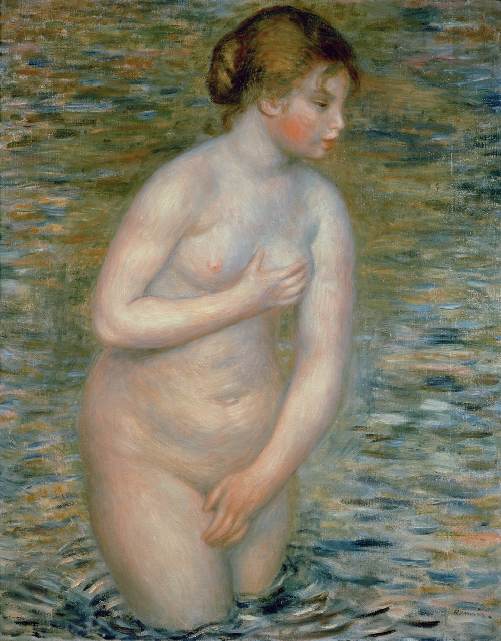 Naakt in het Water door Pierre Auguste Renoir
